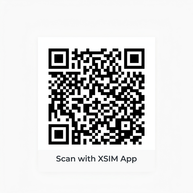 QR Code — Scan with XSIM App